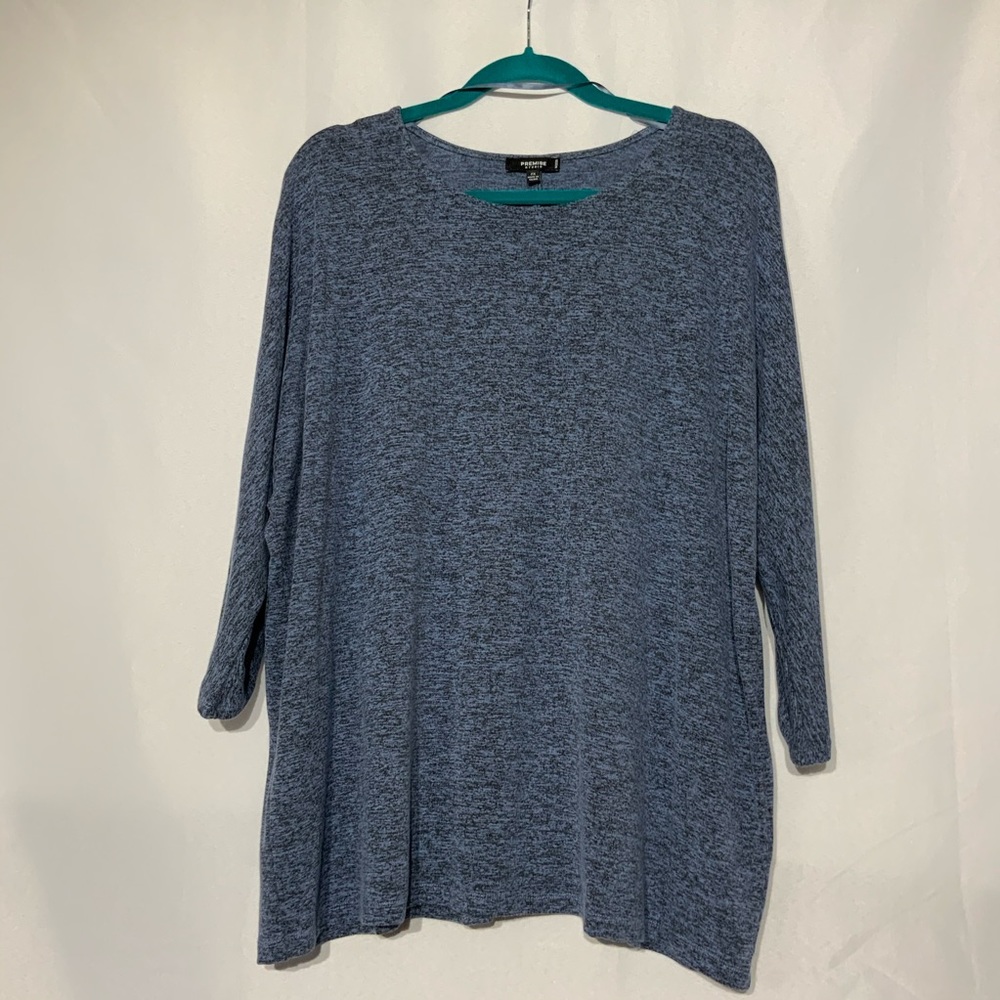 Dolman Sleeve Marled Knit Top